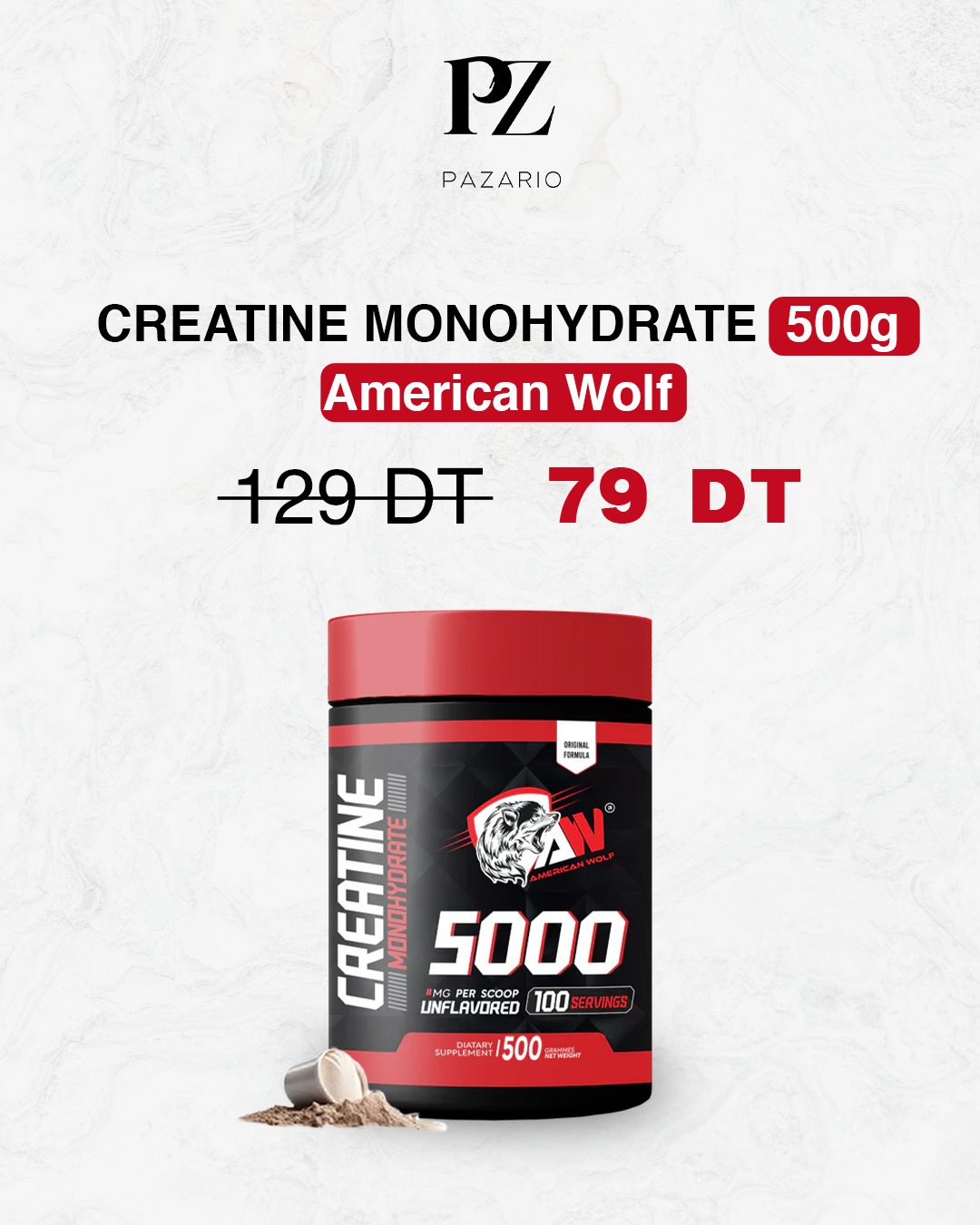 American Wolf - 100% Creatine Monohydrate | 500 g