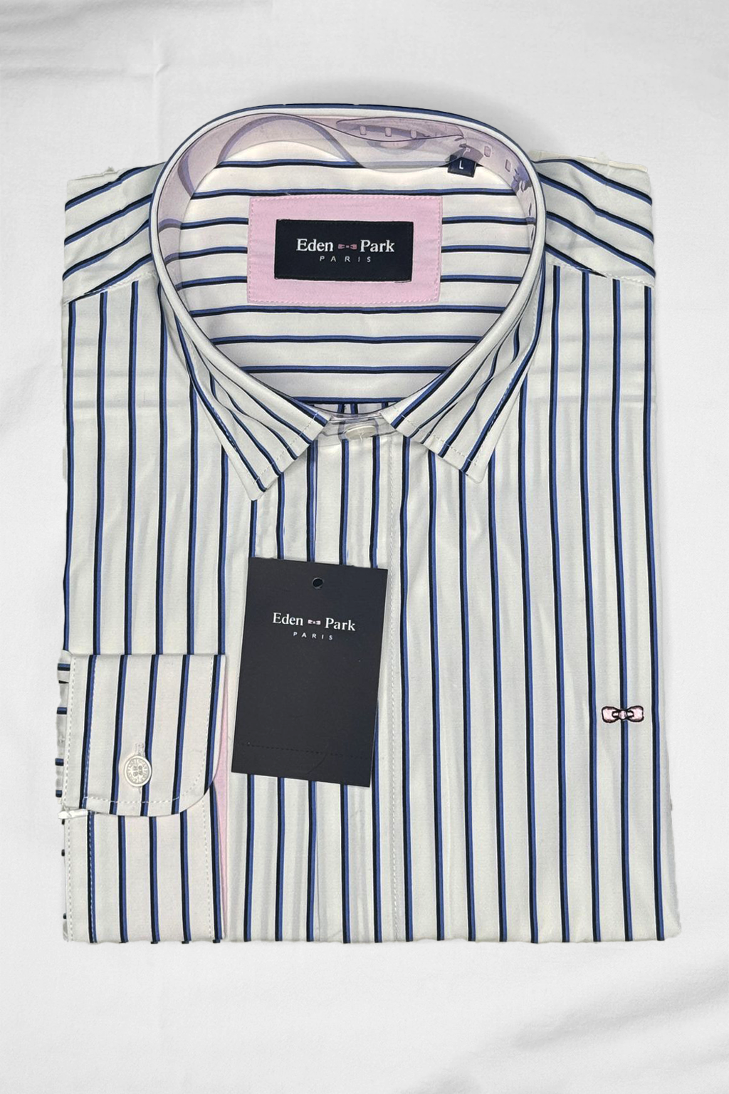 Eden Park Chemise à Rayures Bâtons Noir & Bleu