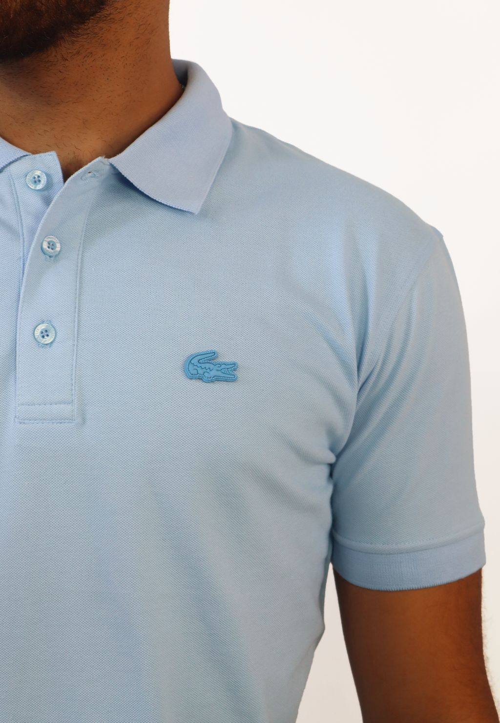Lacoste Polo Smart Paris en coton stretch - Bleu Ciel