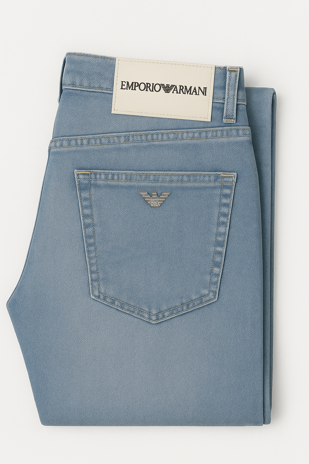 ARMANI Jean Demi Droite Light Blue Denim