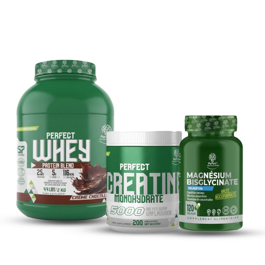 Pack Perfect Whey 2 Kg + Creatine Monohydrate 200 G + Magnesium Bisglycinate 120 Capsules