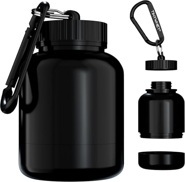 Doseur – Récipient pour poudre de protéines – Porte-clé – Mini shaker – Stockage de poudre de protéines 100 Millilitres-BPI