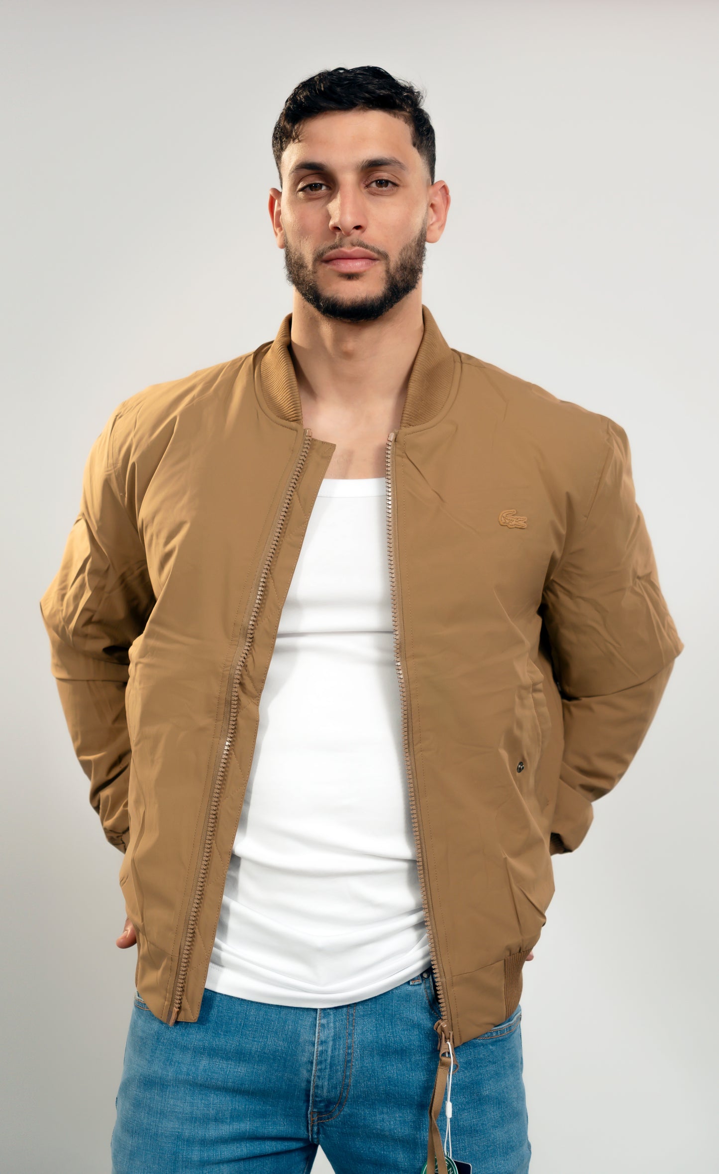 LACOSTE Veste mi-saison Brown