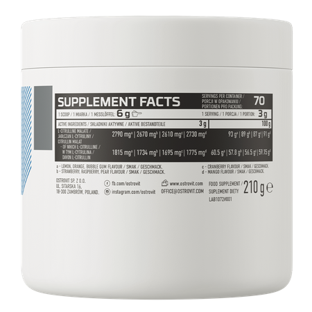 OstroVit Citrulline 210 g STRAWBERRY