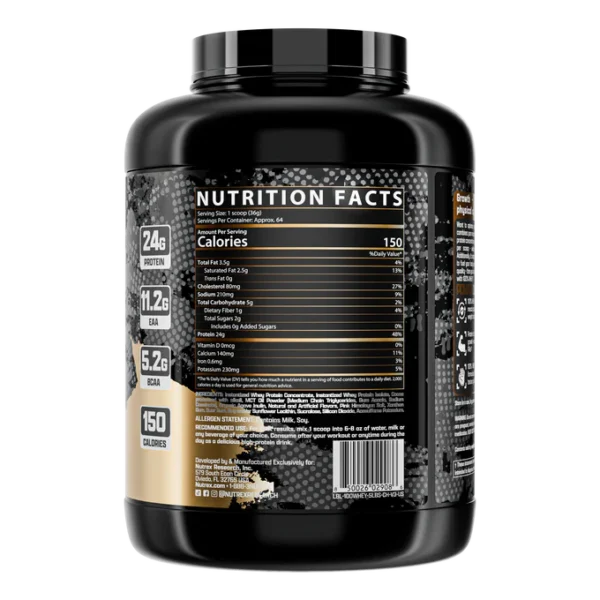 100% WHEY Concentrate & Isolate NUTREX 5 LBS