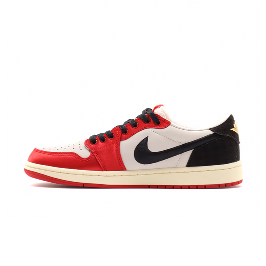 Nike Air Jordan 1 Low OG x Trophy Room 'Sail and Varsity Red'