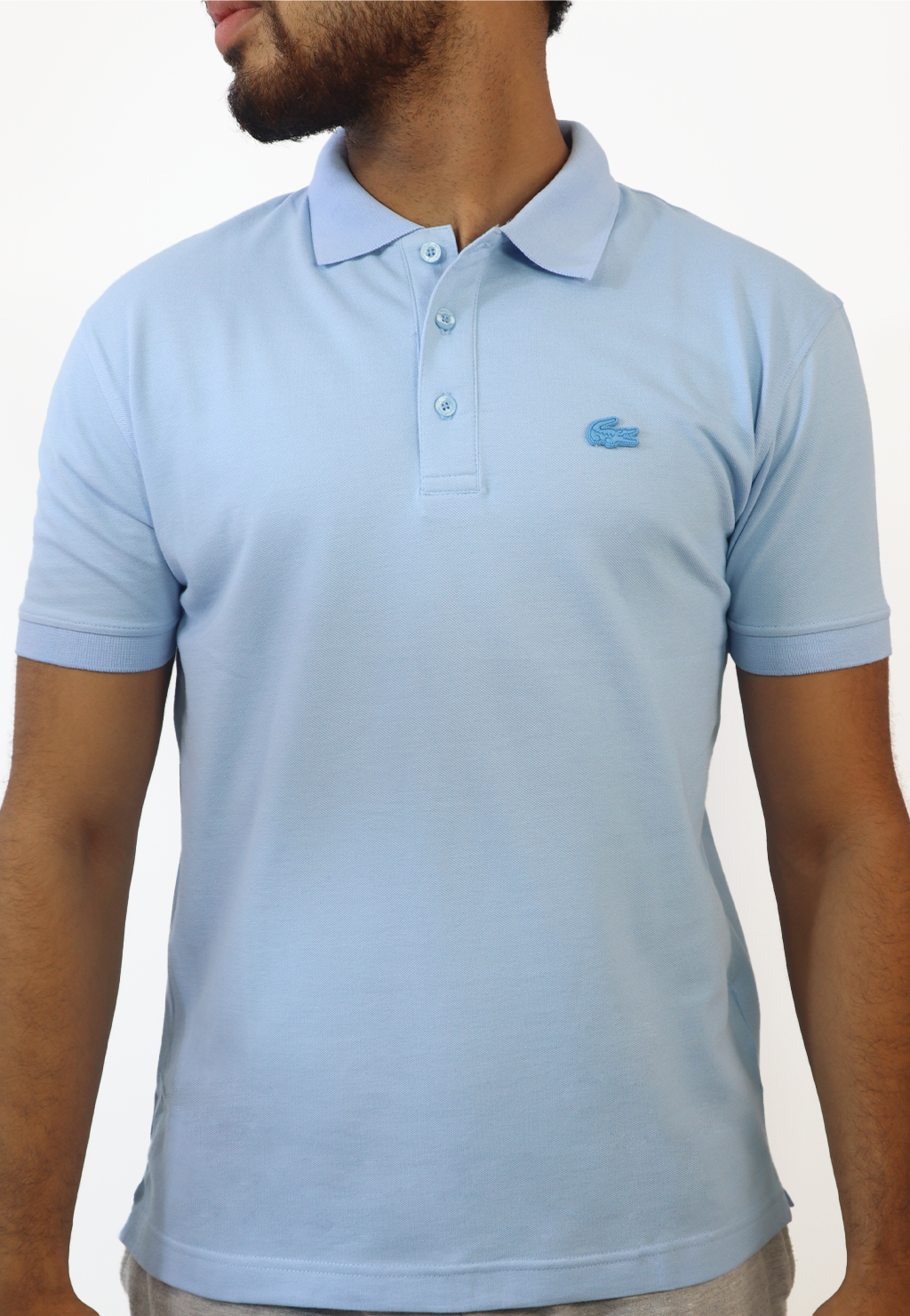 Lacoste Polo Smart Paris en coton stretch - Bleu Ciel