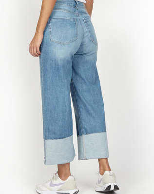 Jeans à Revers Larges