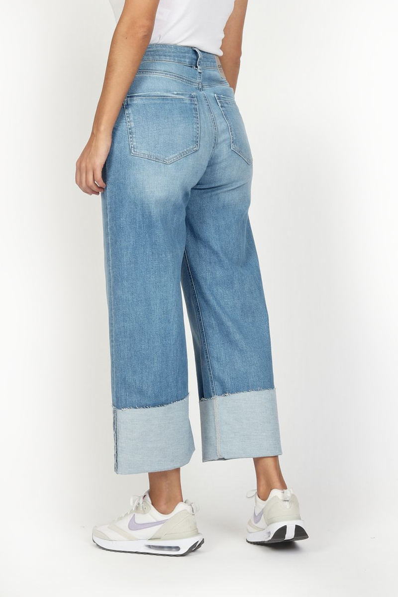 Jeans à Revers Larges