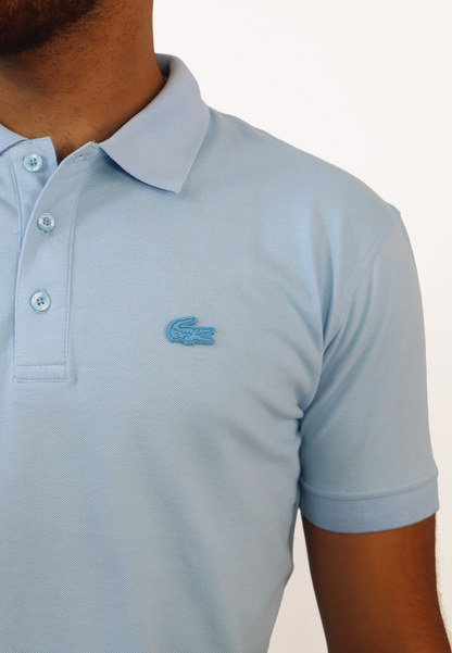 Lacoste Polo Smart Paris en coton stretch - Bleu Ciel