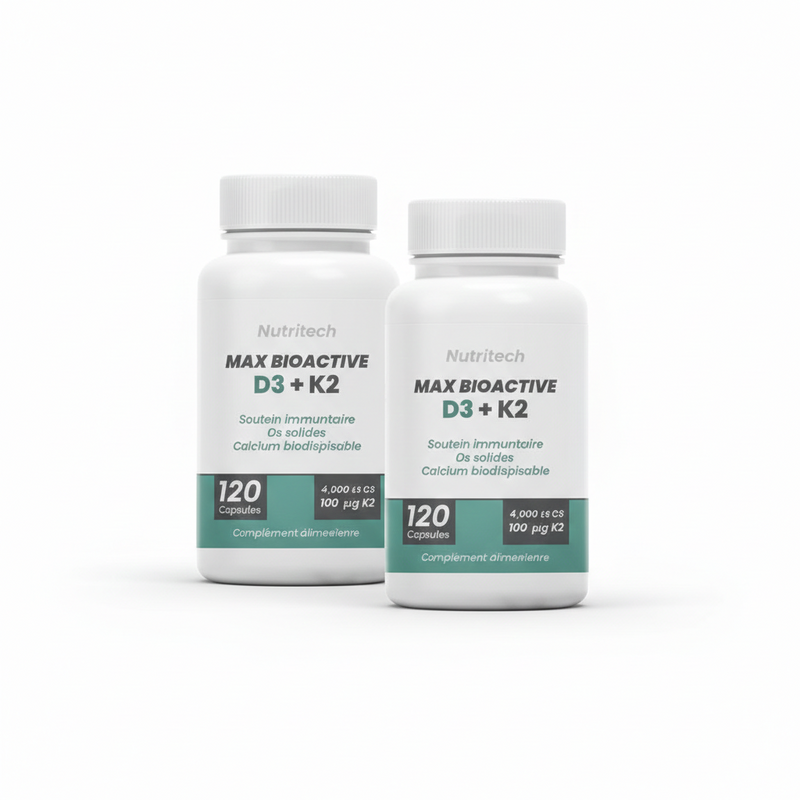 Pack Max BioActive D3 + K2  120 Gélules