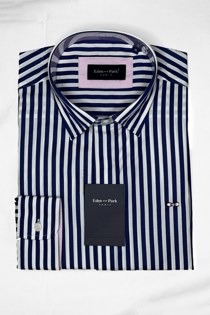 Eden Park Chemise à Rayures Bâtons Marine