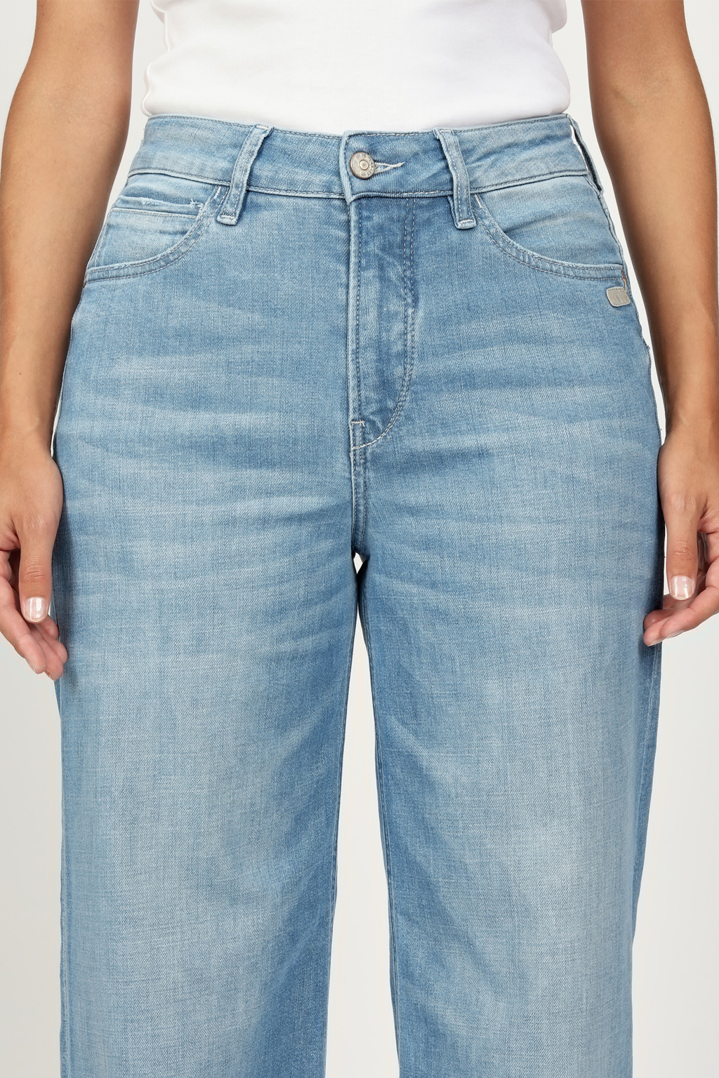 Jeans à Revers Larges