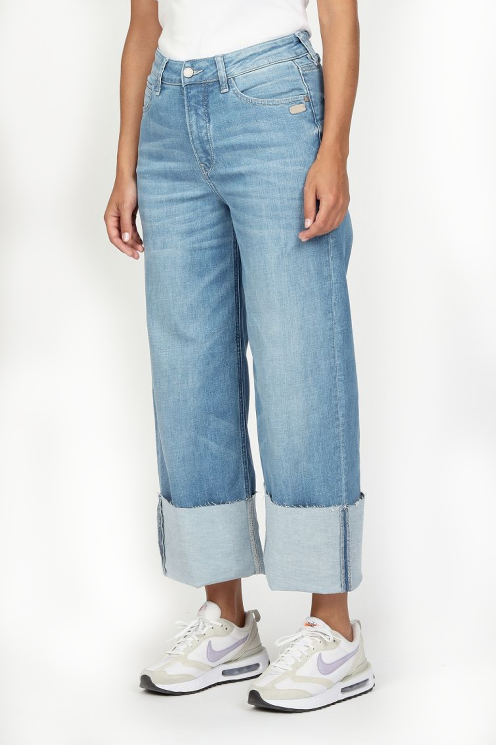 Jeans à Revers Larges