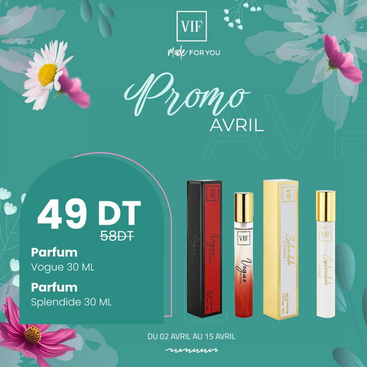 Pack Parfum splendide 30ml - Parfum vogue 30ml