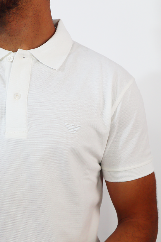 ARMANI Polo Blanc / Noir