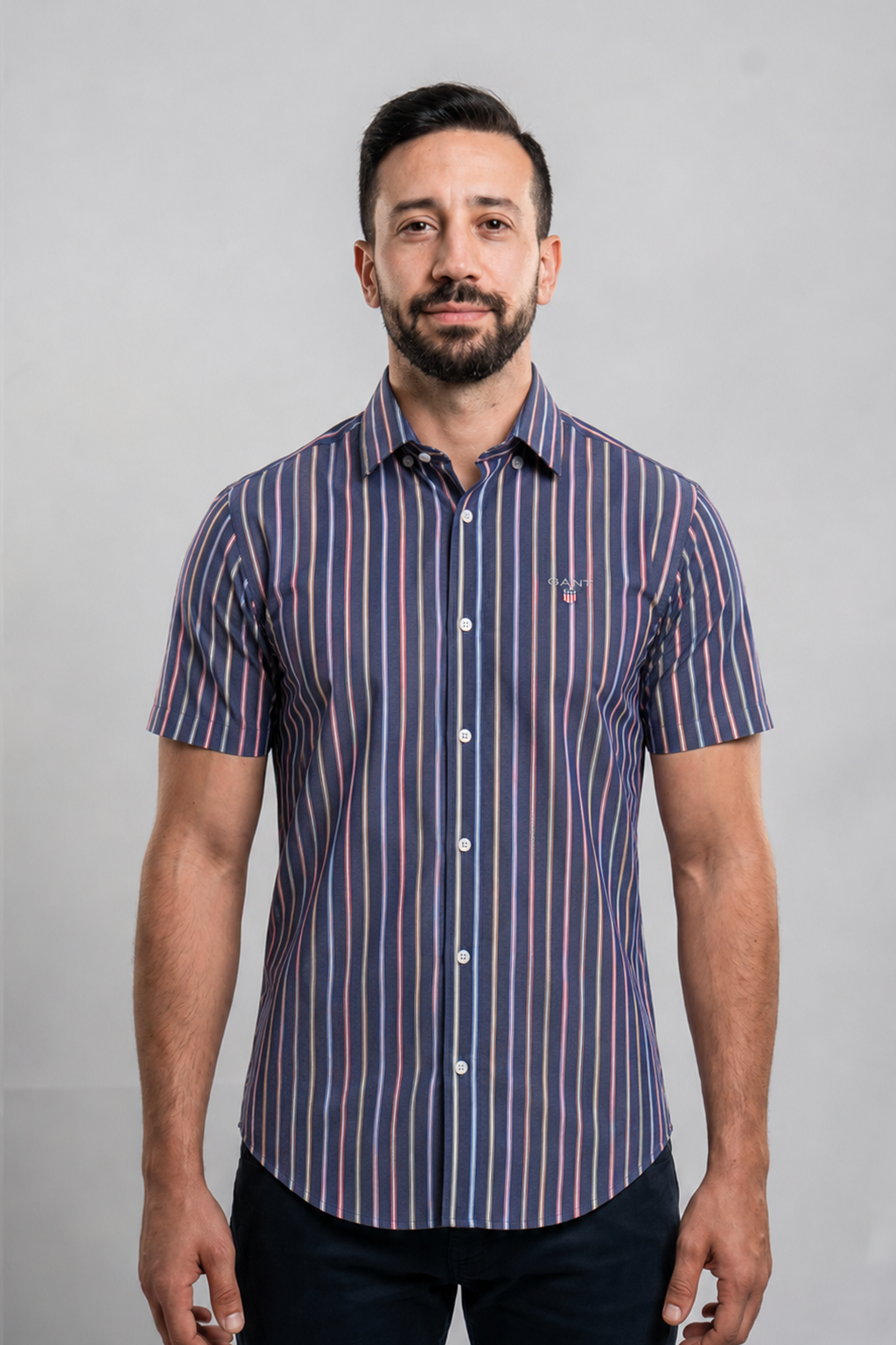Gant Chemise Demi Manches à Rayures  Casual Fit
