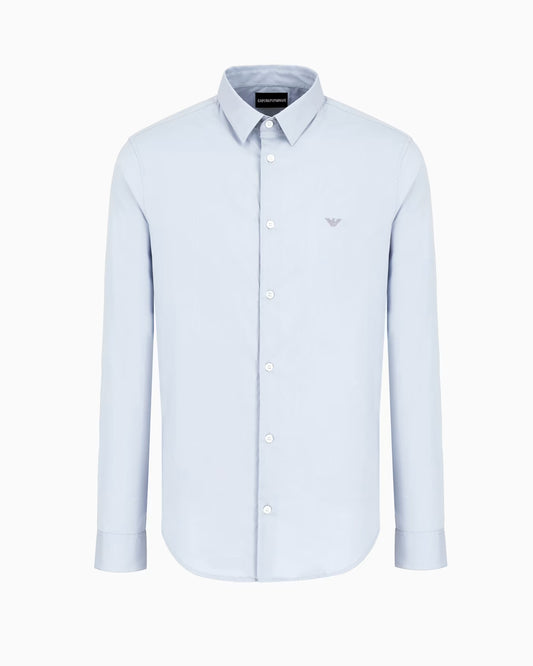 ARMANI Chemise Slim Fit Baby Bleu