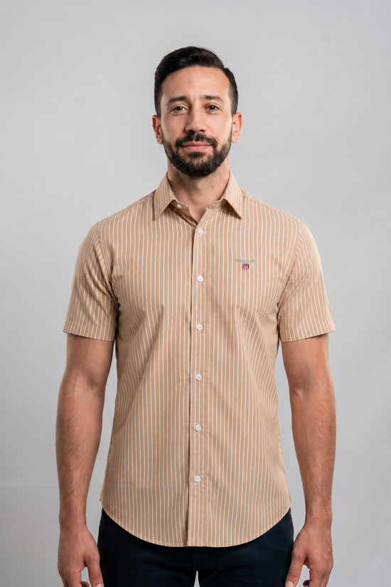 Gant Chemise Demi Manches à Rayures  Casual Fit
