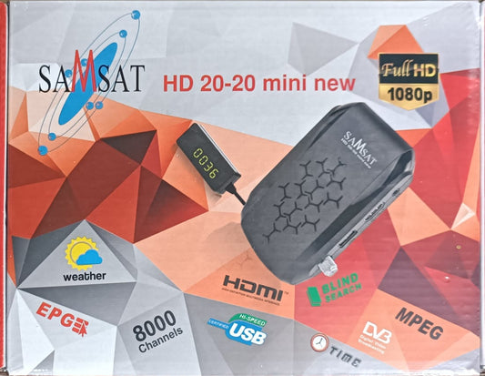 Récepteur SAMSAT HD 20-20 mini new + 5 Abonnements