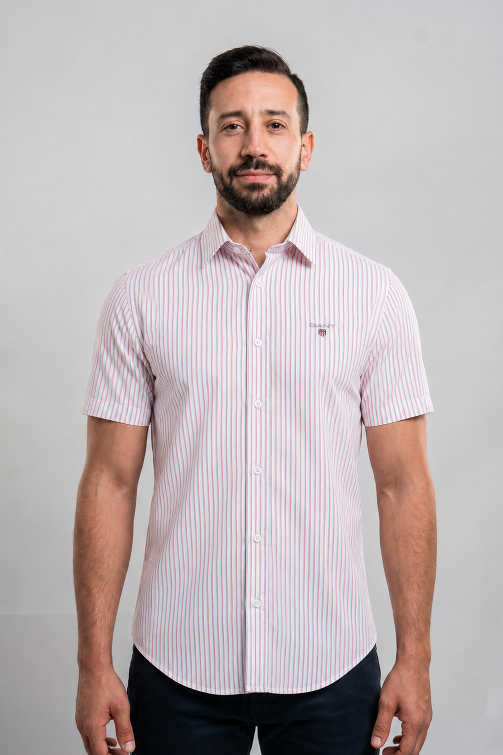 Gant Chemise Demi Manches à Rayures  Casual Fit