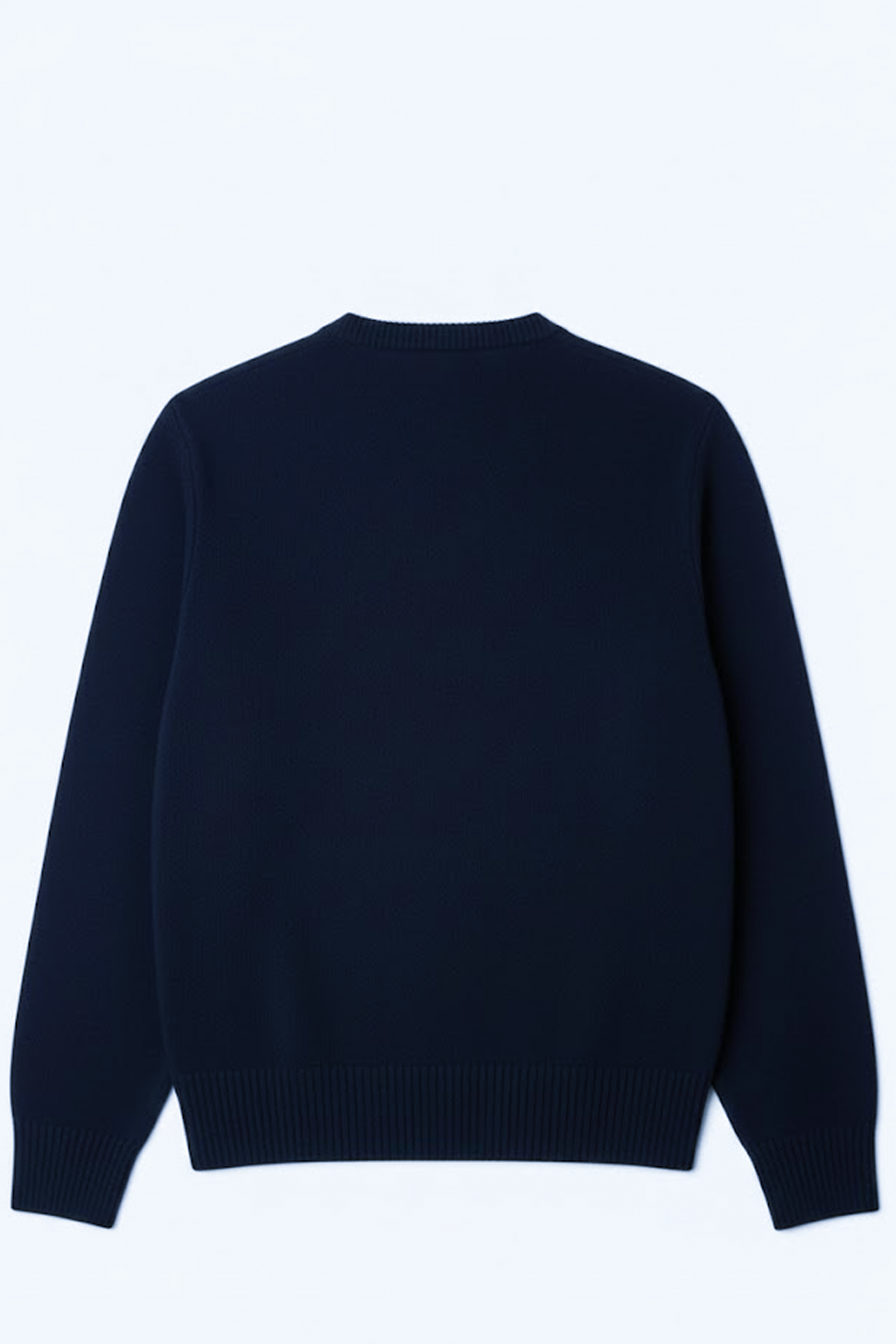 Lacoste Pull En Laine Col "V" Bleu Jean