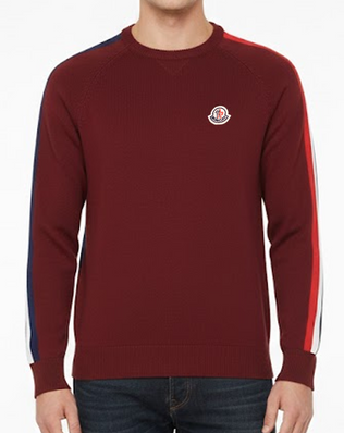 Moncler Pullover Logo Patch Cotton Slim Fit