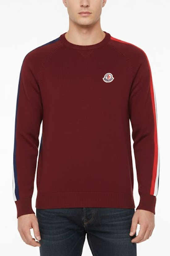 Moncler Pullover Logo Patch Cotton Slim Fit