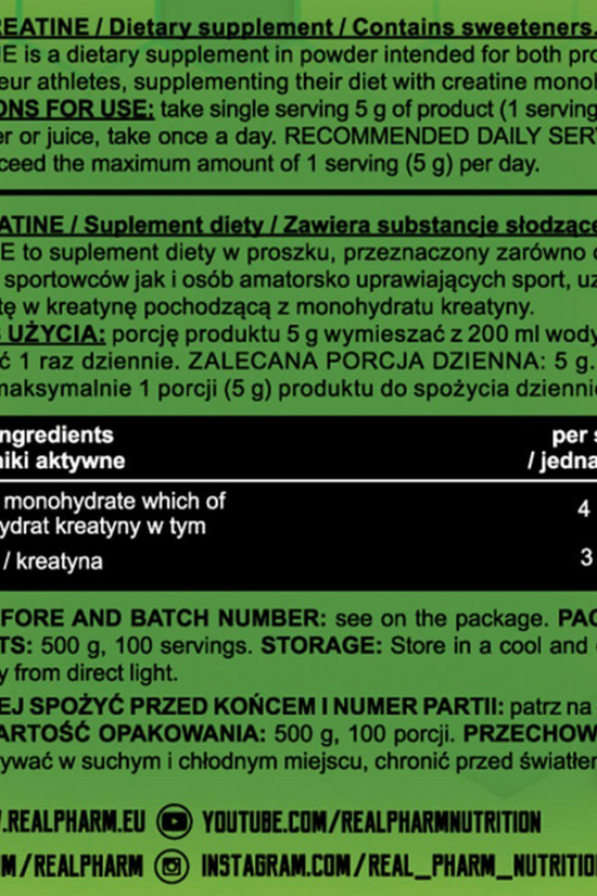 Creatine Monohydrate 150 G Real Pharm