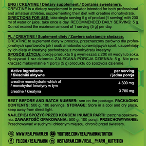 Creatine Monohydrate 150 G Real Pharm