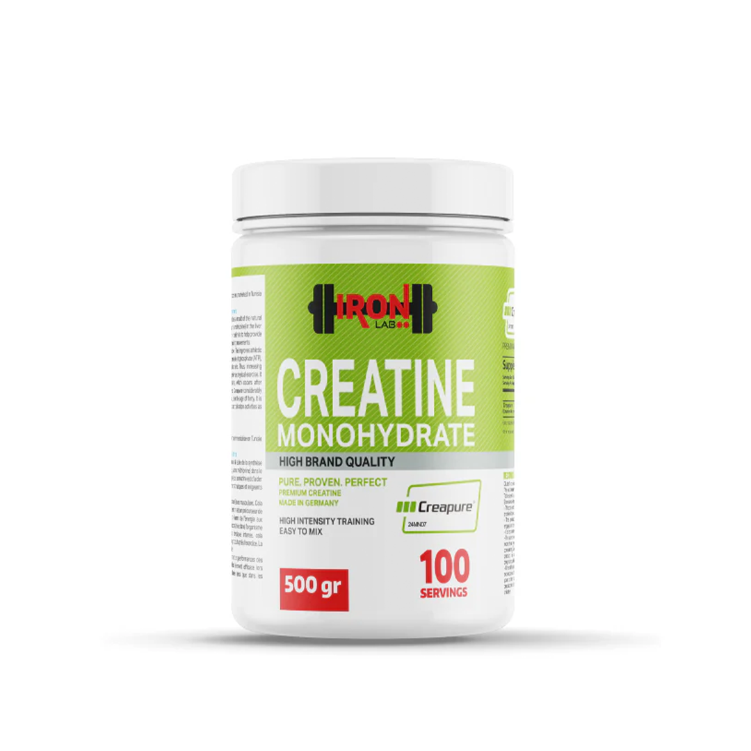 CRÉATINE MONOHYDRATE 𝘾𝙧𝙚𝙖𝙥𝙪𝙧𝙚® – 500 gr IRON LAB