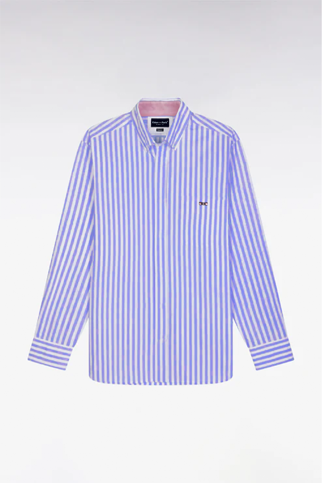 Eden Park Chemise à Rayures Bâtons Bleu Clair