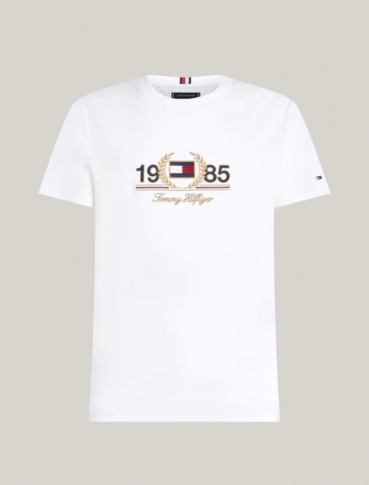 Tommy Hilfiger T-shirt à logo brodé - Blanc