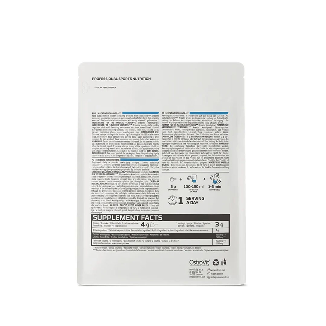 Monohydrate de créatine OstroVit 500 g naturel