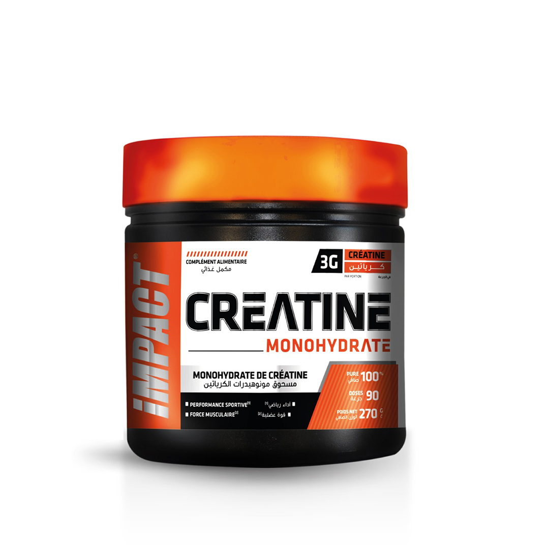 Creatine Monohydrate Impact Nutrition - 270 G - 90 Scoop