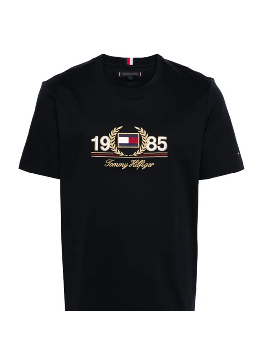 Tommy Hilfiger T-shirt à logo brodé -  Noir