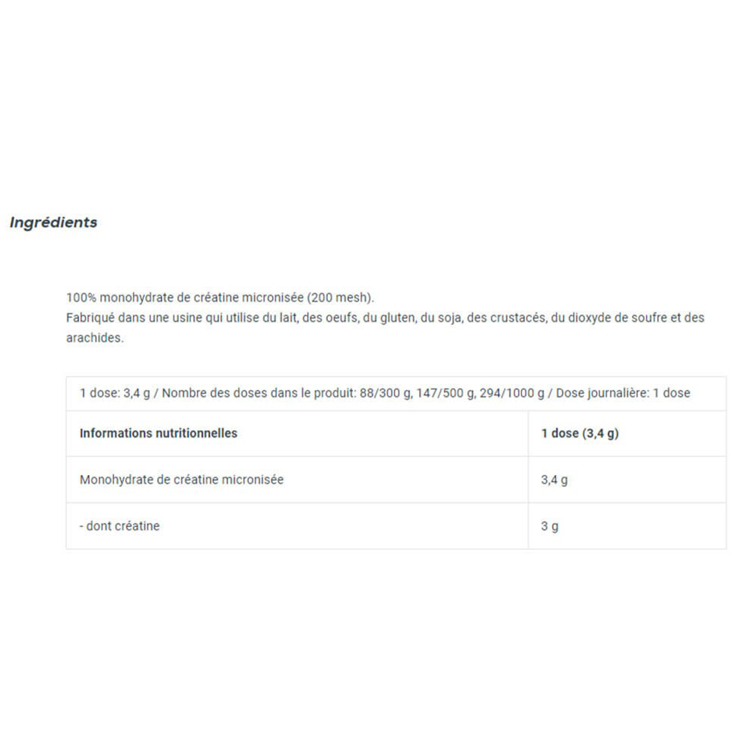Créatine Monohydrate | 250G Nutrini