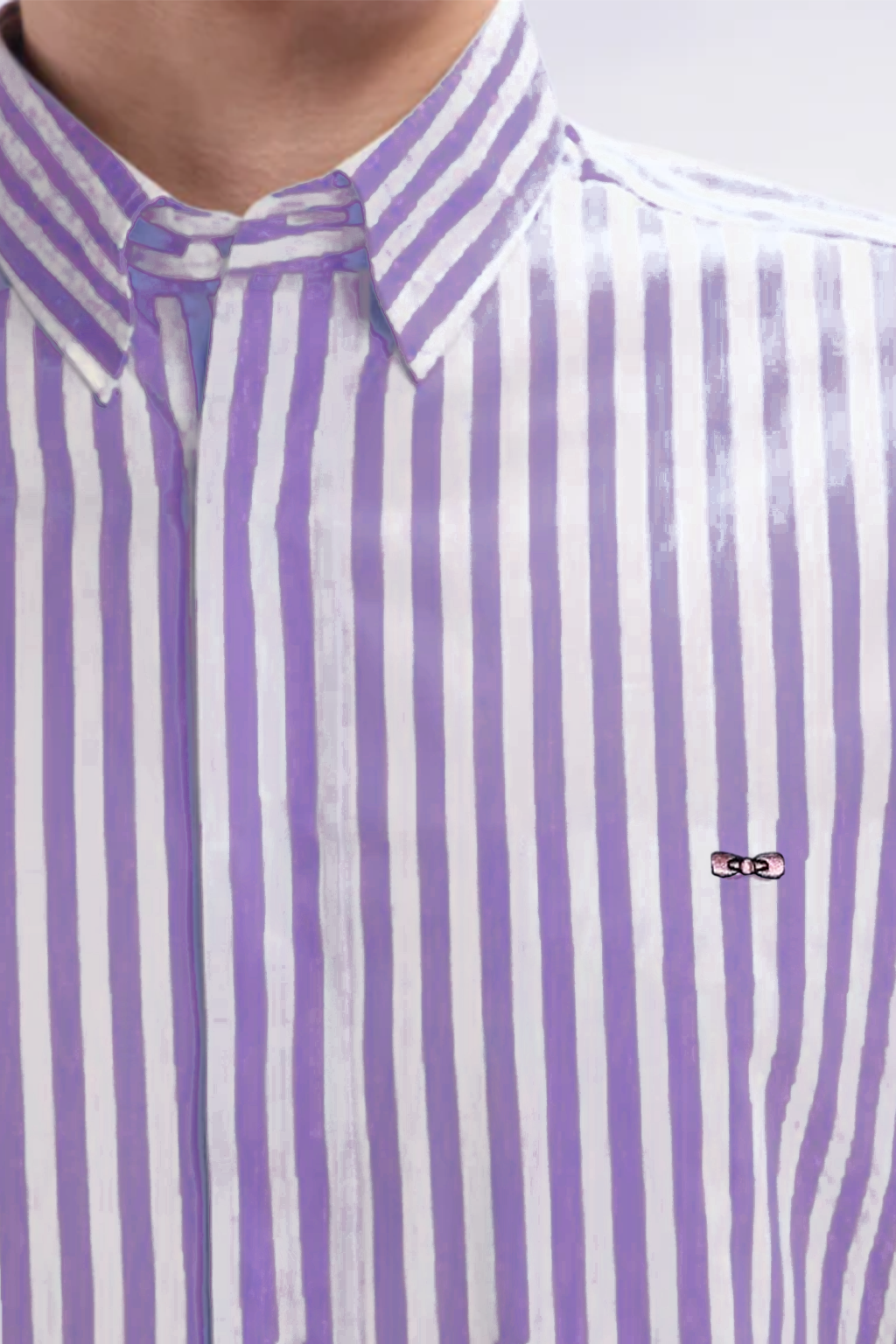Eden Park Chemise à Rayures Bâtons Lavender