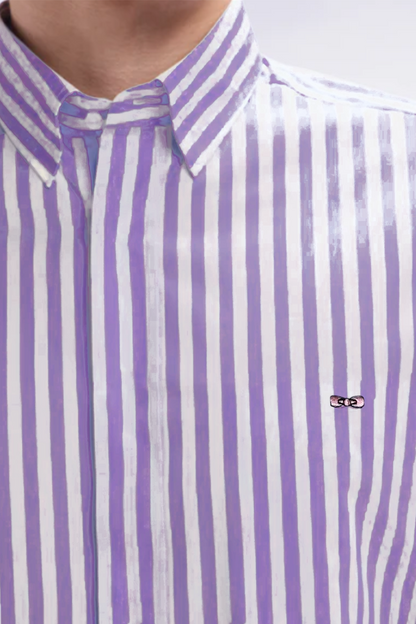 Eden Park Chemise à Rayures Bâtons Lavender