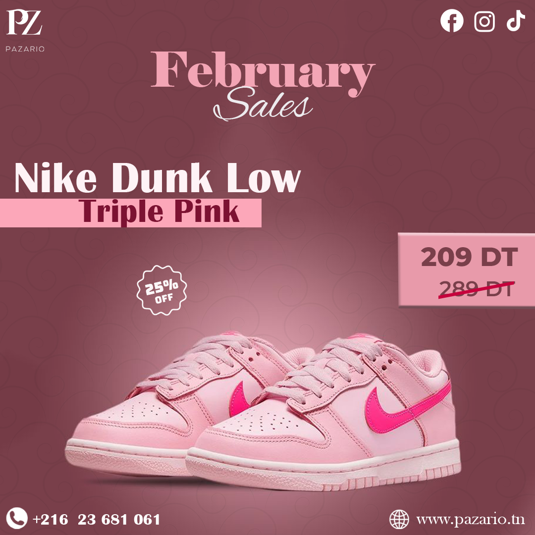 Nike Dunk Low Triple Pink
