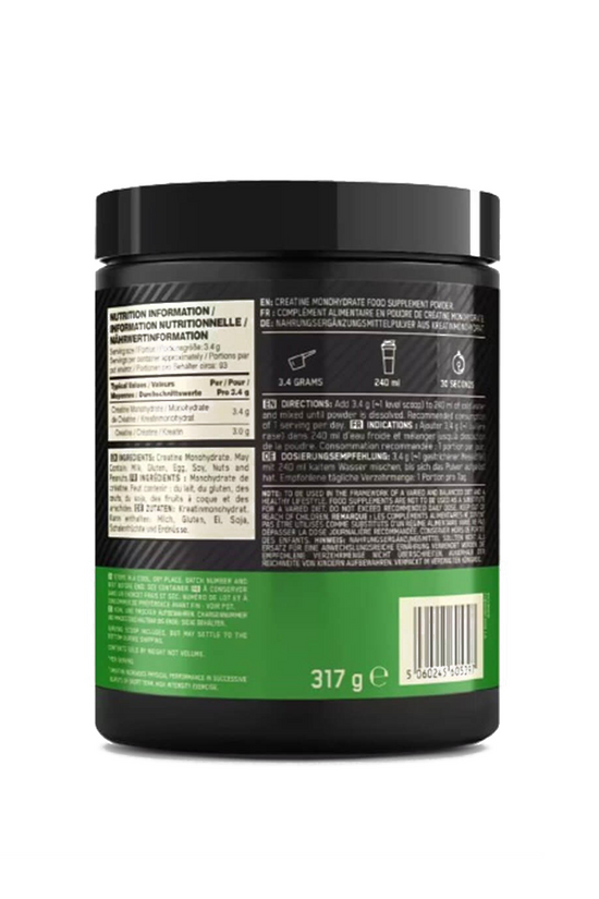 CREATINE MICRONISED POUDRE – 317g – OPTIMUM NUTRITION