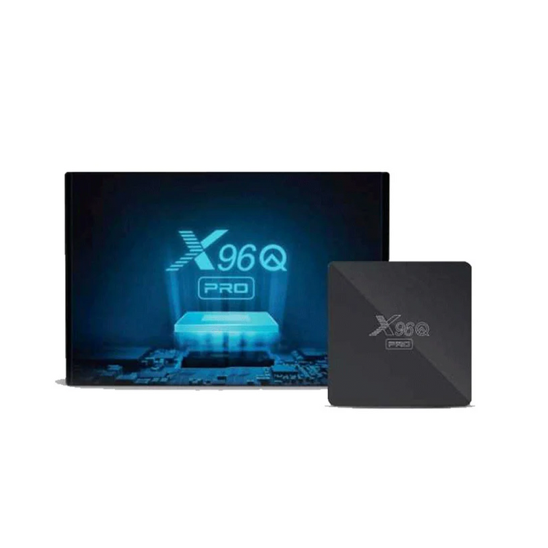 Box Android TV X96Q UHD 4K 2Go 16Go V10 Pro Noir + 4 Abonnement
