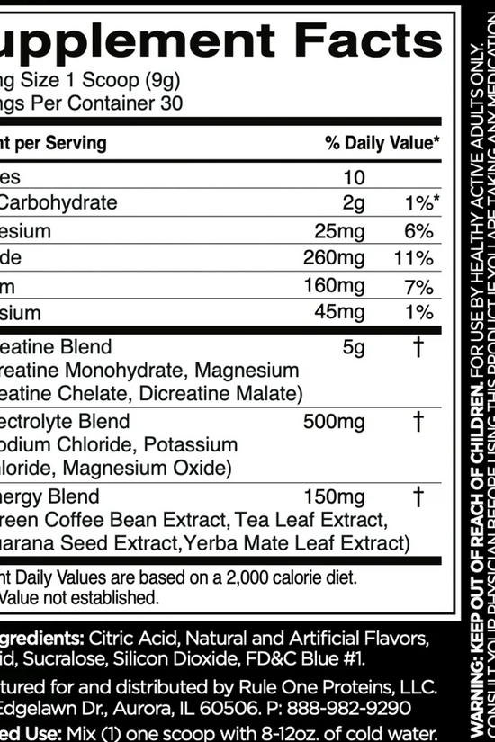 CHARGED CREATINE / RULE 1 / 30 SERVINGS