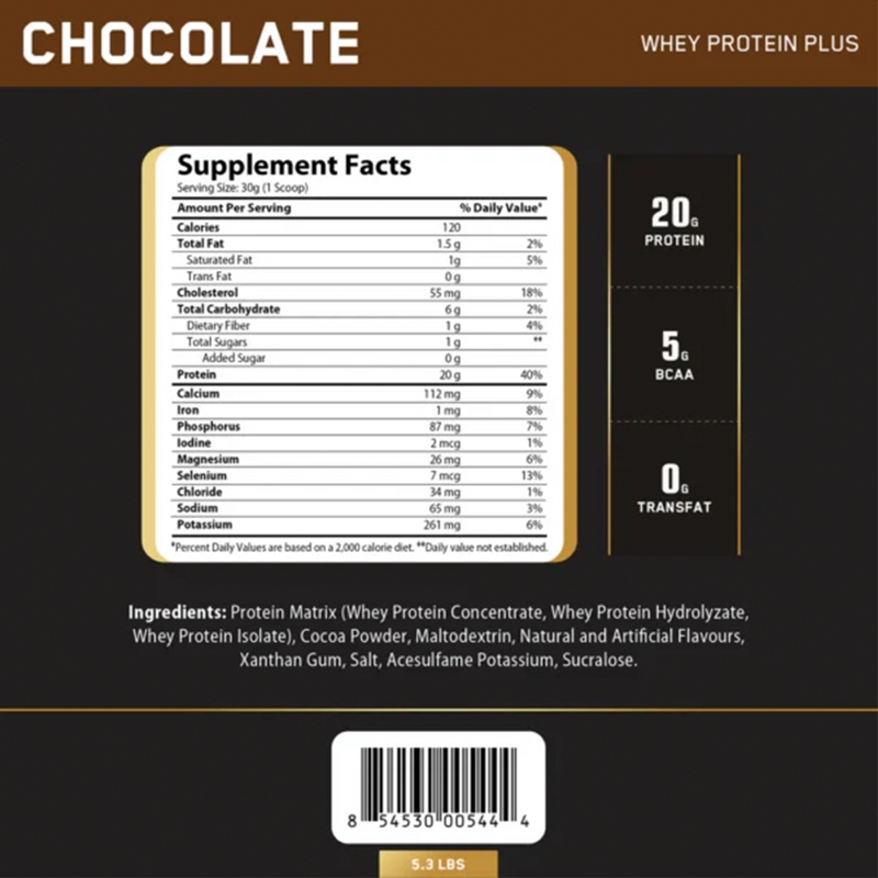 100% Whey Protein Plus Challenger Nutrition 2.4kg