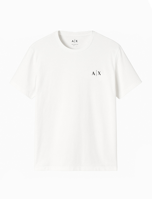 Armani Exchange t-shirt à logo brodé cousu - Blanc