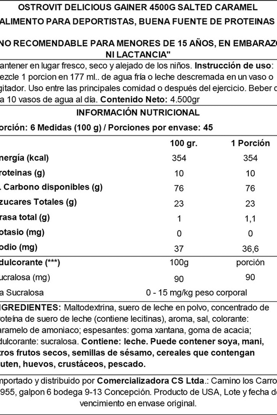 DELICIOUS GAINER – 4.5KG Ostrovit
