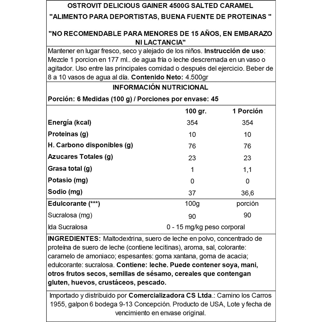 DELICIOUS GAINER – 4.5KG Ostrovit
