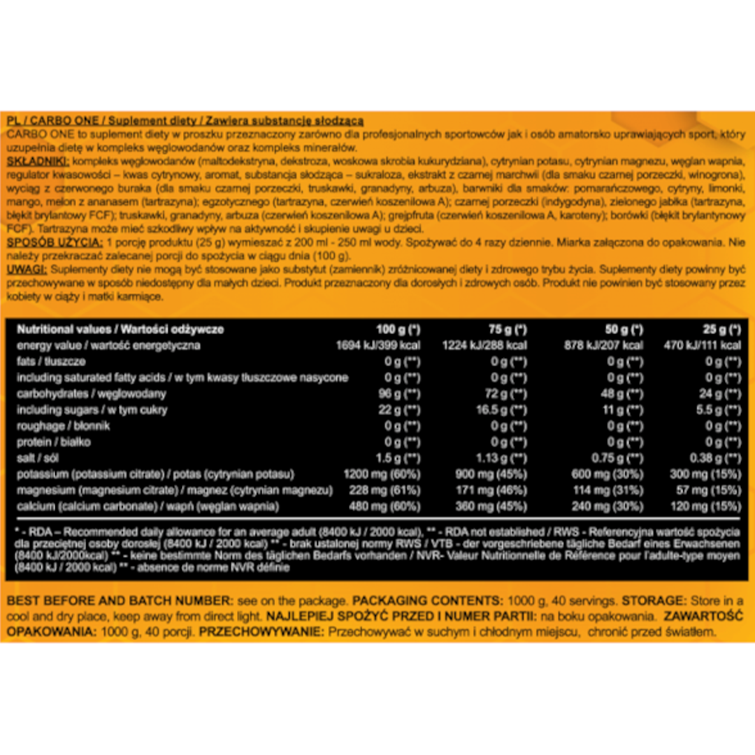 REAL PHARM CARBO ONE 1000G