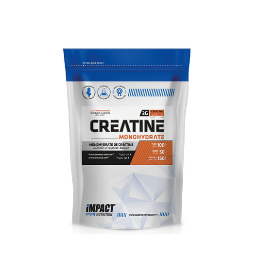 Creatine Monohydrate 150 G - 50 Servings - Tunisie