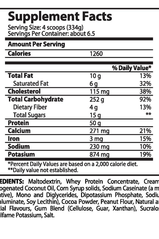 Thunder Gain Choco Challenger Nutrition 12 lbs